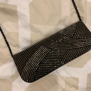 Cute Black Beaded Clutch